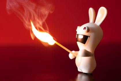 Rayman Rabbid Feuer Fackel
